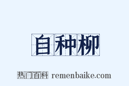 自种柳是什么意思的图片